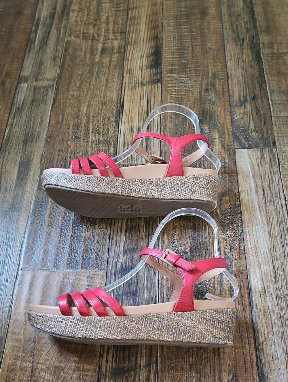 Kenneth Cole Reaction Women's Red Strappy Wedge Sandals